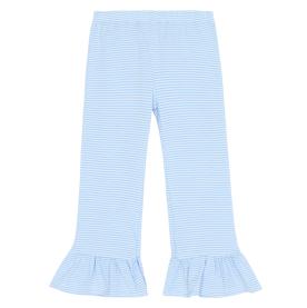 Girl's Micro-Striped Ruffle Pants